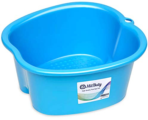 MitButy Bassin de Spa Grand Bain de Pieds - Bassin de trempage des pieds en plastique robuste pour pédicure, relaxation et massage - Bassine pied pour les pieds élimine callosités, cuticules