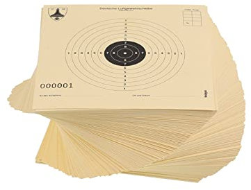 OpTacs Alte Deutsche Luftgewehrscheibe Kyffhäuser 12 x 12 cm/Zielscheibe Luftgewehr - Verschiedene Abpackungen (250 Stück)