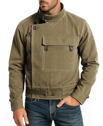 Chaquetas militares ligeras de algodón sueco vintage WW2 - Chaqueta de campo del ejército vintage, marrón, XXL