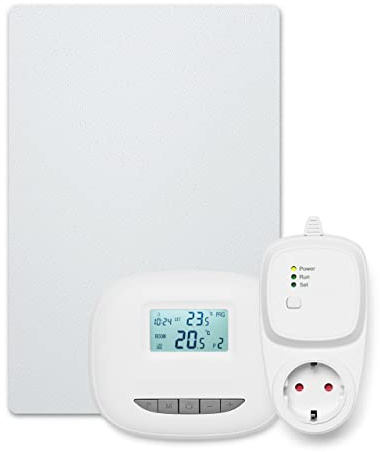 Bosch Heat Infrared 4000 P, Infrarotpaneel 500 Watt (10 m²) | Aus Metall mit Funkregler und Steckdosenadapter, Infrarot Wandheizung, Elektroheizung, Deckenmontage möglich, IP44
