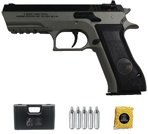 Pistola Airsoft CG Desert Eagle Baby Duotone CO2 (6 mm) | Arma semiautomatica Full Metal + valigetta + CO2 + pallini (Potenza: 1 joule)