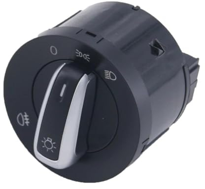 NEPHEW Scheinwerferschalter Kompatibel Mit VW Für Amarok Für Beetle Für Caddy III 2005–2016, 10 PINS Auto-Scheinwerfer-Steuerschalter, Knopf, Nebelscheinwerfer-Steuerschalter, Knopf 3C8941431B