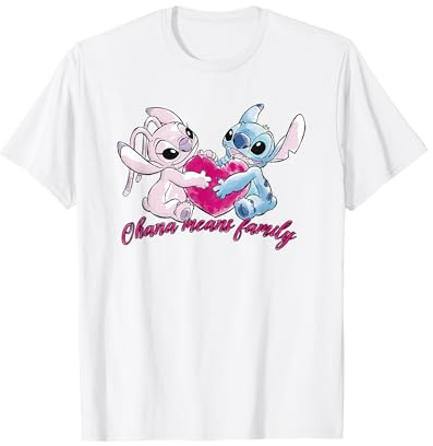 Lilo & Stitch Ohana Heart With Angel Camiseta
