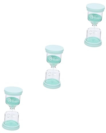 TOPBATHY 3pcs Egg Timer Hourglass Sand Timers Glass Timekeeping Hourglass Sandglass Ornament for Kitchen Study Decor