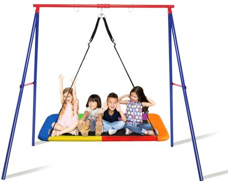 KOMFOTTEU Struttura per altalena per bambini, struttura per altalena singola, resistente alle intemperie, per nido di cicogna e altalena per bambini, struttura per altalena da giardino, portata fino a