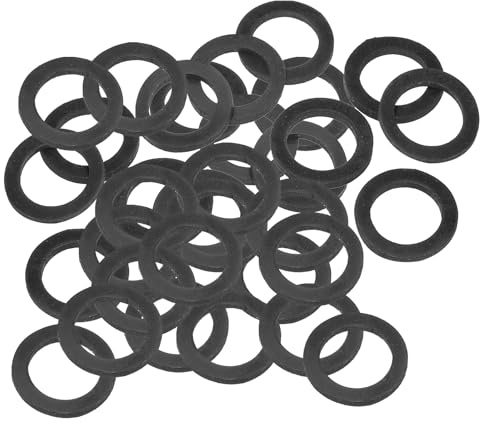 PATIKIL 40pz Rondelle Piatte in Gomma M20, Rondella Piatta 20mm ID x 30mm OD x 3mm Spessore Anello Tenuta Separatore Guarnizione per Tubo Rubinetto Tubo Acqua Bullone Fissaggio, Nero