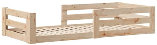 vidaXL Massivholzbett ohne Matratze 100x200 cm Kiefernholz