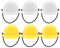 VOSAREA 6 Stück Mini Schutzhelm Puppen - Plastik Mini Helm Kuscheltier Baustellenhelm für Puppe Miniatur Spielzeughelm Bauhut Schutzhelm - 2 Farben