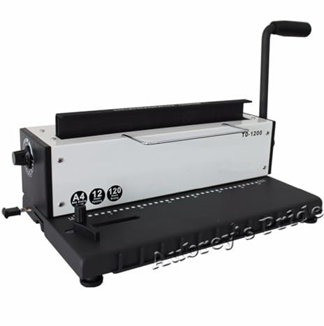 Bindemaschine, Manul Ganzstahl-Metallspiralspule Drahtstanze Bindemaschine Binder Puncher,Bürobedarf