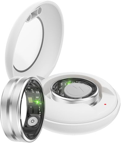 Smart Ring Android Smartringe Herren Damen Schlaftracker Pulsmesser Smartring IOS Herzfrequenz Fitness Tracker Ring Schlaf Tracker Fitnessring Schrittzähler Fitnesstracker Gesundheitsring Gold Silber