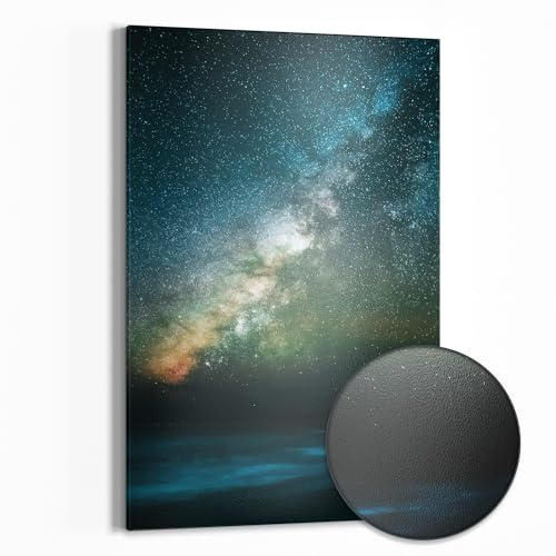 DEQOART Metall Magnettafel | 40x60 cm cm groß | Motiv Galaktischer Ozeanglanz | Whiteboard für alle Magnete | Magnetboard Wand-Tafel für Küche & Büro | Design Magnetwand Pinnwand magnetisch