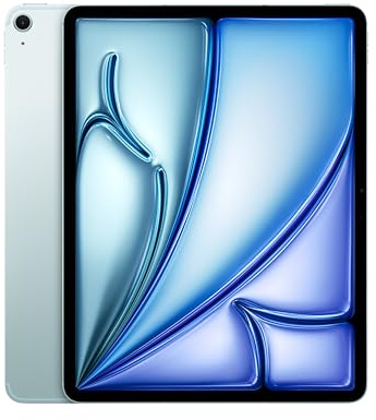 Apple iPad Air 13-inch with M3 chip Built for Apple Intelligence, Liquid Retina Display, 512GB, 12MP Front/Back Camera, Wi-Fi 6E + 5G Cellular, Touch ID, All-Day Battery Life — Blue