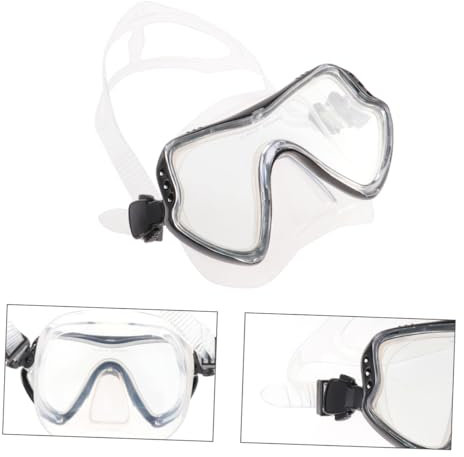 NAMOARLY 1satz Silikon Schnorchelmaske Kit Mit Schnorchel Und Atemmaske Für Männer Und Frauen Transparent Schwarz Für Tauchen Schwimmen Und Unterwasseraktivitäten