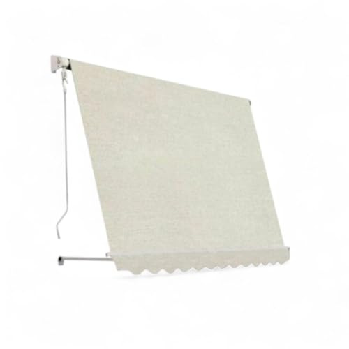 Briconess.com Tenda da Balcone para Sole a Caduta Senza cassone 400x300 cm Beige con Profili in Alluminio