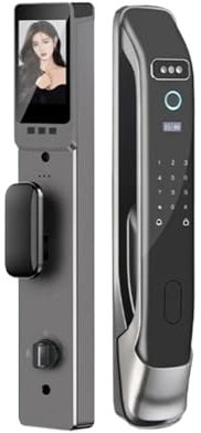 Maniglia per porta intelligente, Serratura Digitale Con Riconoscimento Facciale 3D, Fotocamera, Impronta Digitale, Password, Sblocco Con Serratura Elettronica Senza Chiave per casa, appartamento, hote