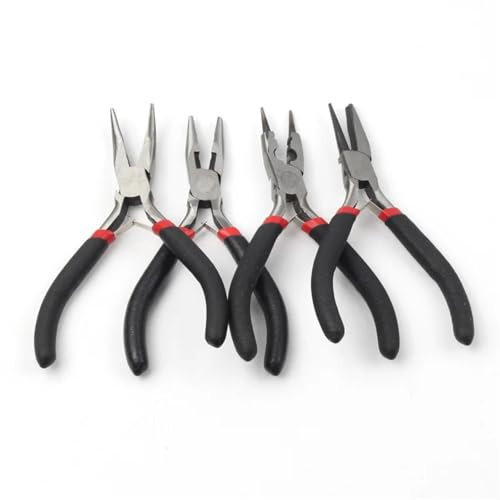 Pinze a becco lungo/tondo piatto/piegato for la creazione di gioielli, collane, bracciali, 1 pz.(B02828-13cm)
