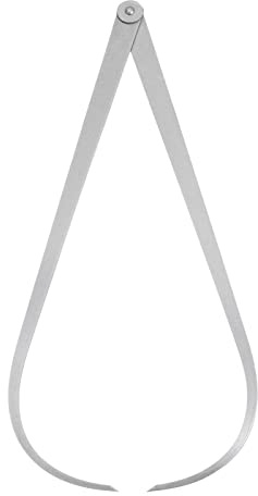 sourcing map Firm Joint Outside Caliper 400mm 16 Inch Tool Steel Firm Friction Joint Internal Measurement Tool for Carving Shaping Modeling, Silver
