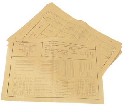 Tofficu 120 Blatt Übungspapier für Pinselkalligraphie aus Papier in Khaki Anfängerfreundliches Trainingsblatt für Chinesische Schriftzeichen im Klassenzimmer und Lernumgebungen