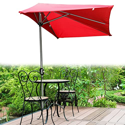 CLSDRZC Parasol Garden Rectangular Sun Umbrella Outdoor Porch Patio, Extra Large Heavy Duty Portable Commercial Market Umbrellas, For Balcony, Grill