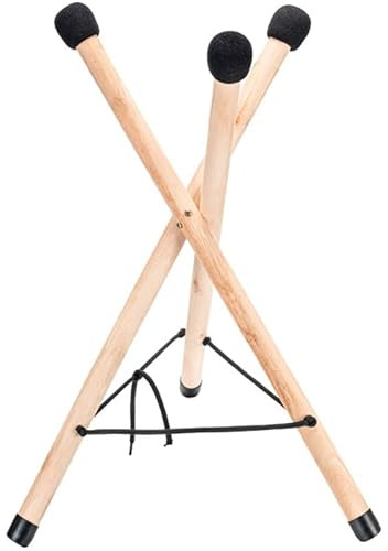 VICASKY Handpan Ständer Holz, Klappbarer Handpanständer mit Rutschfesten | Gummikappen, Leichter Handpan Halter für Handpan und Zungentrommel, Tragbares Handpan Zubehör