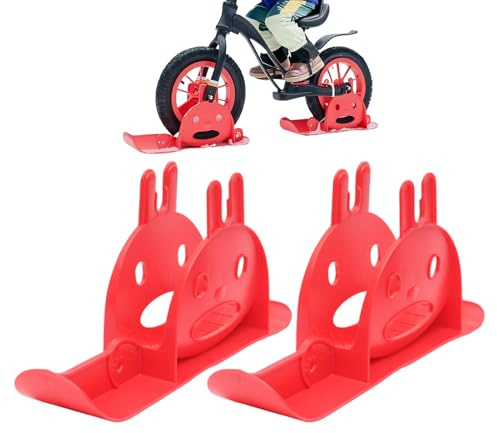 Cycling Snow Ski | 1 Paar Kinder Laufrad Trainingsbike Ski Schlitten | Aufsatz Umrüstung für Golfwagen Walker Pfade Fahren | Tägliches Fahrrad Abenteur Straßen Park Mädchen Radfahrer