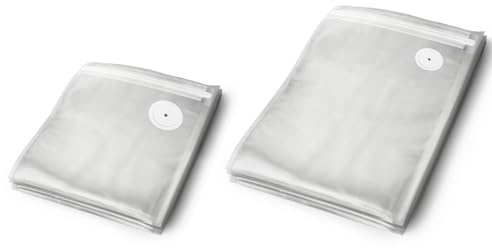 ROMMELSBACHER Zip-Vakuumierbeutel Set VBZ 1, 20 Beutel, ZIP-Verschluss, BPA-frei, 160 µm, extrem stabil & reißfest, wiederverwendbar, Sous Vide, für ROMMELSBACHER Hand-Vakuumierer und andere Marken