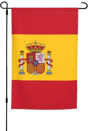 Gartenflagge mit spanischer Flagge, doppelseitig, für den Außenbereich, Dekoration für drinnen und draußen, 30,5 x 45,7 cm