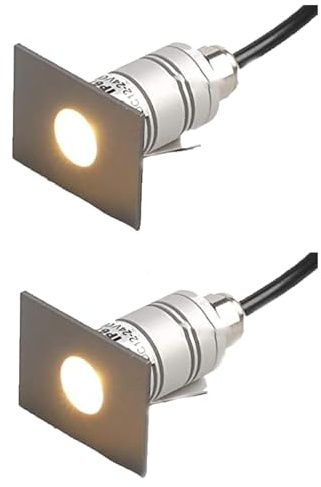 Lumière Jardin Enterré - Spot Encastrable LED Exterieur, Projecteur Mural LED Étanche IP67, Éclairage Paysager Rectangulaire Basse Tension, Angle De Faisceau De 30° Sous Pression(Warm White,24V-1W)
