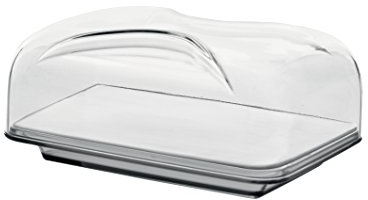 Guzzini - Gocce, Rechteckige Käseglocke - Himmelgrau, 25,5 x 18 x h11,5 cm - 27010092