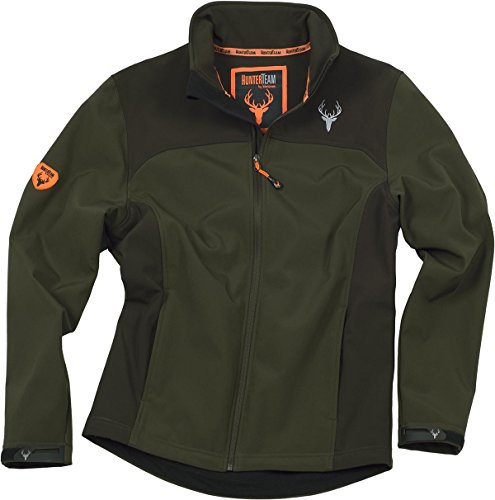 Work Team Cazadora workshell con dos bolsillos laterales, combinada. HOMBRE Verde Caza/Marron 3XL