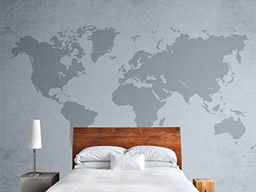 Carta da Parati in Vinile e Carta da Parati con mappamondo | Fotomurale da Parete | Vinile Decorativo | Murale | Diverse Misure | Decorazione Sala da Pranzo, Soggiorno, Camera da Letto 400x300cm