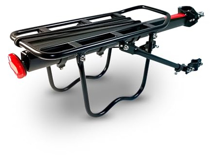 Mountainbike Gepäckträger Fahrrad verstellbar hinten - Red Loon Fahrradheckträger Aluminium I Schnellspanner für Sattelstütze I Gepäckträger MTB nachrüsten I Fahrrad Zubehör mit Schutzblech