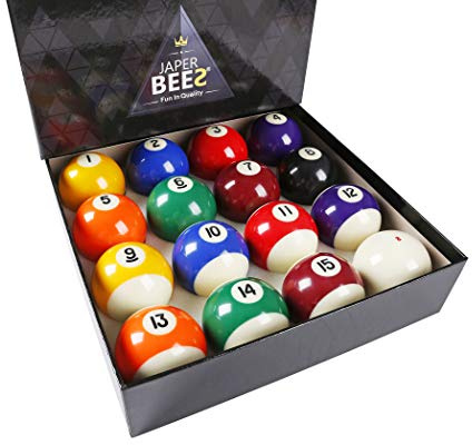 JAPER BEES Set completo di 16 palline da biliardo/palla da biliardo in resina, misura e peso