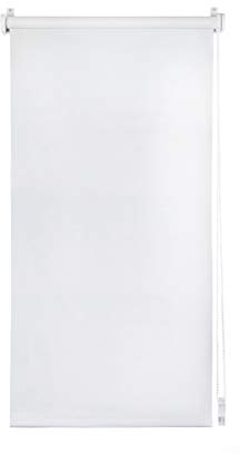 ondeco Klemmrollos ohne Bohren, Sichtschutz Rollo Fenster innen und Tür mit Klemmträger, Seitenzugrollo Lichtdurchlässig Blickdicht Sonnenschutz Trend Weiss 75x150 cm