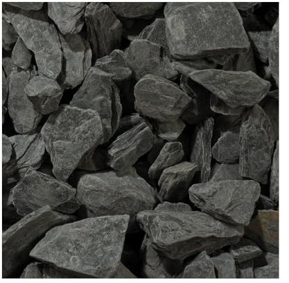 Suregreen Charcoal Slate Chippings | 40mm | 20kg | Aggregates, Garden Pebbles, Garden Chippings, Driveway Stones
