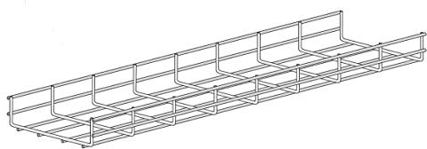 RS PRO Kabelrinne, T. 60 mm x 100mm x 3 m Elektrogalvanisierter Stahl, Packung a 8 Stück