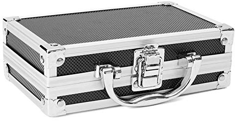 Aluminum Carrying Case,Mini Aluminum Case Foam Briefcase ToolBox Carrying Case Portable Tool Case (180 * 110 * 55mm)