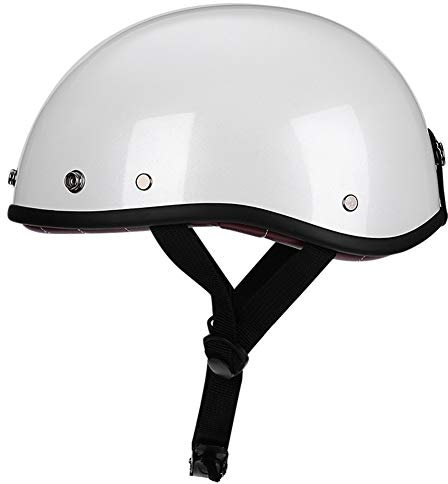 GAOZHE Casco per Moto, Casco Jet Uomo Retro Vintage Casco da Moto Scoop Caschi Cappello per Moto Semiaperto Casco Protettivo Casco per Bici Scooter Moto,ECE Casco Scodella omologato
