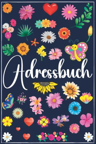 Adressbuch: Adressbuch mit Register A-Z , 104 Seiten alphabetisch geordnet (15.24 x 22.86 cm)