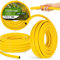 Tubo da giardino 1/2, 20 m, giallo, rinforzato, 3 strati, resistente ai raggi UV, indeformabile, flessibile, irrigazione, giardinaggio, lavaggio auto, tubo corazzato