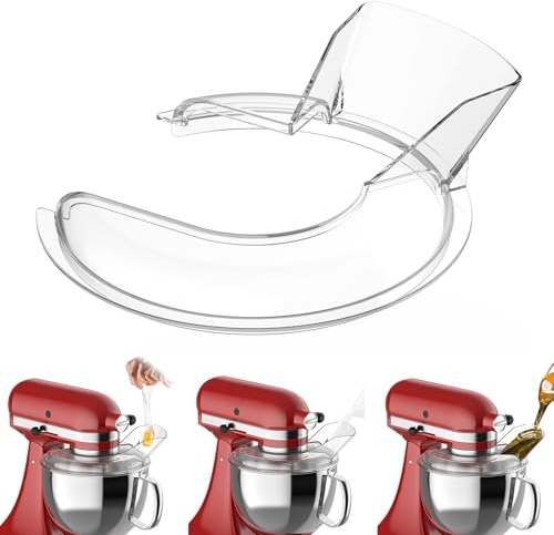 GVODE Spritzschutz für KitchenAid 4,3 und 4,7/4,8L Kippkopf-Standrührer | perfekt als Deckel für KitchenAid-Schüsseln (Edelstahl, Glas und Keramik), Spülmaschinenfest