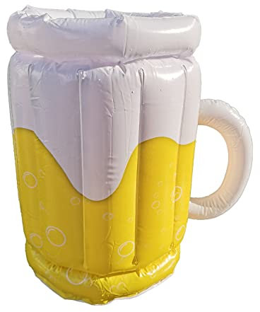 Oikabio Chope à bière gonflable pour décoration d'adultes, fête à la plage et à la piscine