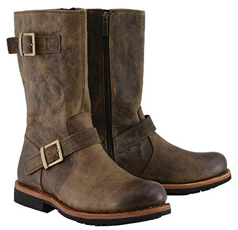 Milwaukee Leather Men’s Engineer Biker Boots - Leather Riding Footwear for Street & Daily Wear - 11