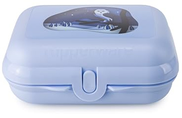 Tupperware Eco+ Kleiner-Twin (gr.2) hellblau Winterzauber Brotdose Brotbox Pausenbox Snackbox Sandwichbox Lunchbox (inkl. 1x Schlüsselanhänger Zufällig)