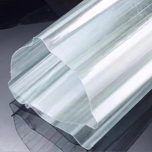 Lichtwellplatte,Transparent Kurzrollen mit UV-Schutz,Carports Wellbahn,FRP-Tageslichtplatten,Gewächshausplatte,1,5mm Stark Dachblech für Gerätehaus,Zuschneidbar (0.9x2.3m/35x91in)