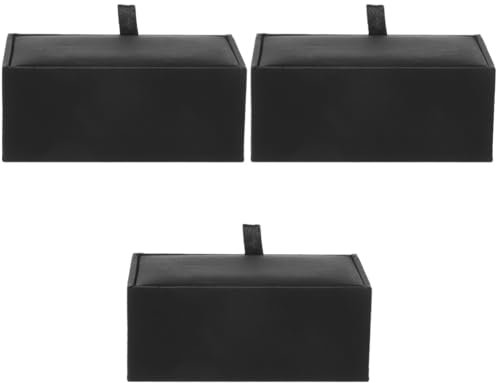MAGICLULU Caja De 3 Piezas Para Joyas Organizador De Cuero Para Viajes Estuche Vacío Organizador Portátil.