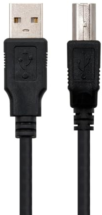 Cavo USB 2.0 per stampante, tipo A/M a B/M, nero, lunghezza 4,5 metri, ideale per collegamenti a lunga distanza. Collega facilmente la tua stampante al computer.