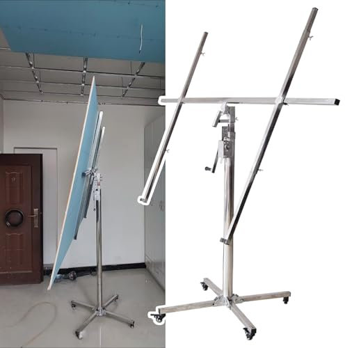 plattenheber rigips Sheetrock Lift Trockenbau-Hebe-Verlängerung – Plattenheber mit rollenden Lenkrollen – tragbares, verstellbares Teleskoparm-Hebewerkzeug für Plattenheber, Arbeitsersparnis(4m/13.1ft