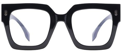 Generisch Übergroße Quadratische Rahmen Lesebrille für Damen, Stylisch Große Anti Blaulicht Lesehilfen, Gross Computerler gegen Augenermüdung