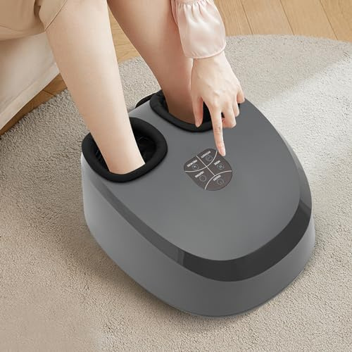 Fussmassagegerät Elektrisch Foot Massager mit Knetenmassage & Wärme, Elektrische Massagegerät Für Füße Entlastung für müde Muskeln und Fußsohlen, einstellbare Intensität für Zuhause oder im Büro